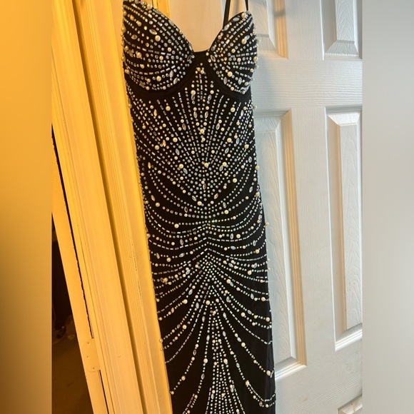 Formal Rhinestone And Pearl Gown - Picture 2 of 6